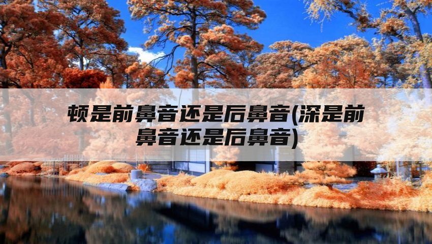 顿是前鼻音还是后鼻音(深是前鼻音还是后鼻音)