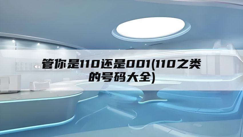 管你是110还是001(110之类的号码大全)