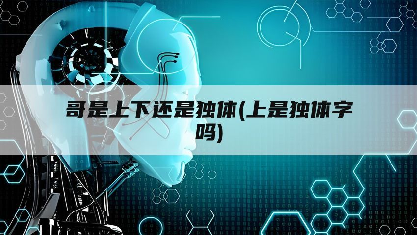 哥是上下还是独体(上是独体字吗)