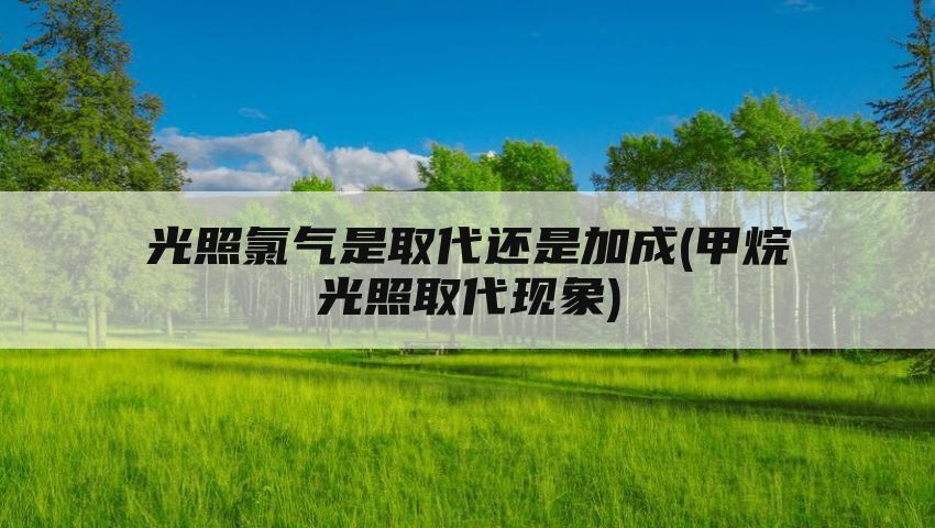 光照氯气是取代还是加成(甲烷光照取代现象)