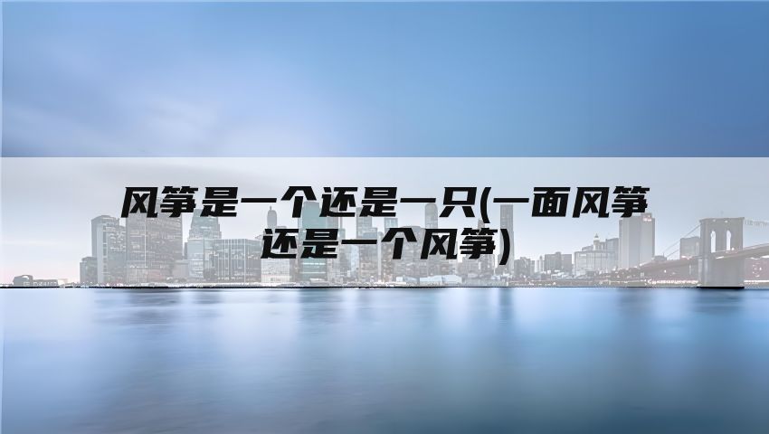 风筝是一个还是一只(一面风筝还是一个风筝)