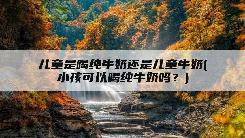 儿童是喝纯牛奶还是儿童牛奶(小孩可以喝纯牛奶吗？)