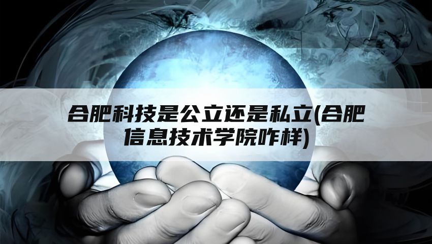 合肥科技是公立还是私立(合肥信息技术学院咋样)